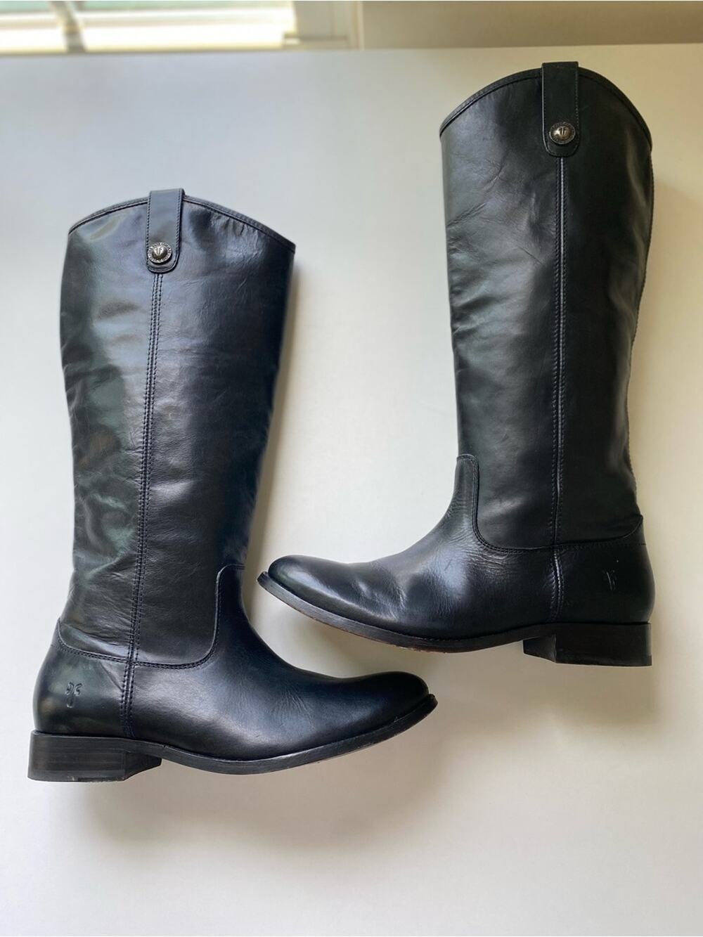 Frye Melissa Tall Black Riding Boots Size 8.5